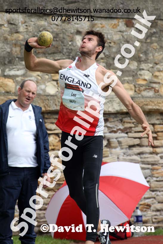 Senior mens shot putt, EAP International Combined Events, Hexham Northumberland. Photo: David T. Hewitson/Sports for All Pics